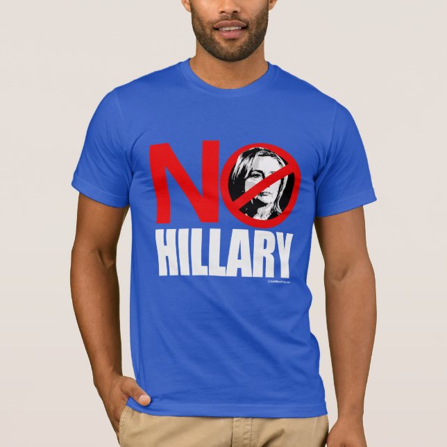 Camiseta NINGUNA HILLARY - blanco anti del png de Hillary - (Anverso)