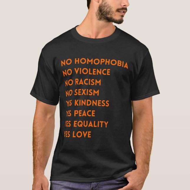 Camiseta Ninguna homofobia ninguna violencia (Anverso)