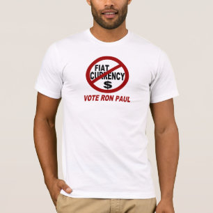 CAMISETA NINGUNA MONEDA FIDUCIARIA - VOTO RON PAUL