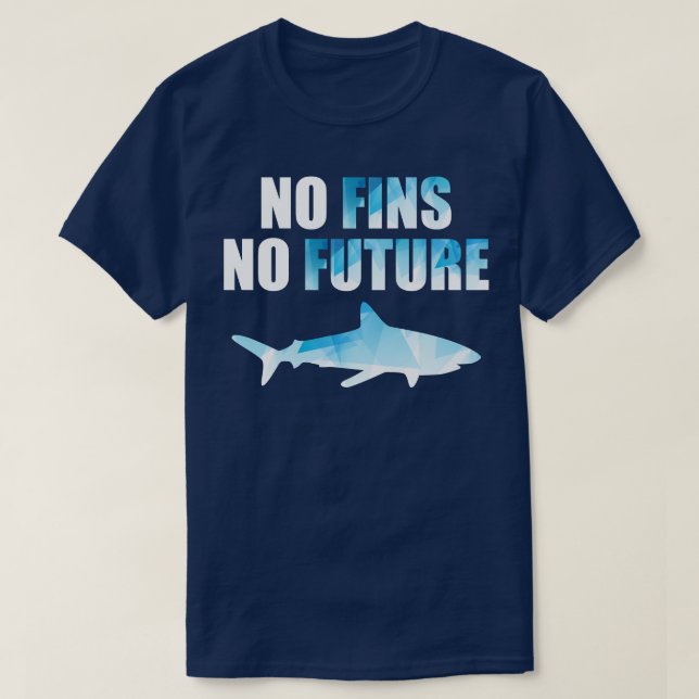 Camiseta Ninguna multa por futuro salva a los tiburones par (Diseño del anverso)