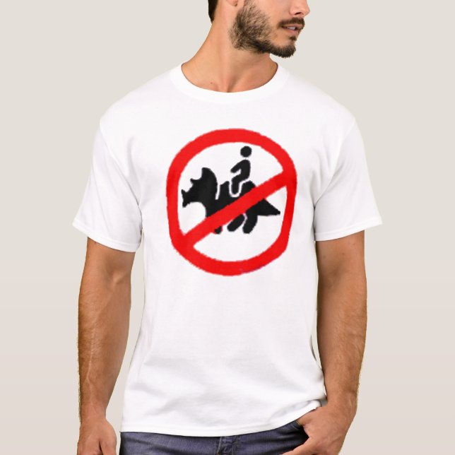 Camiseta Ninguna zona del montar a caballo del Triceratops (Anverso)