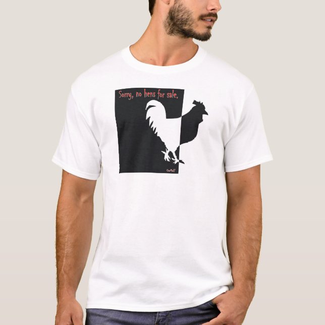 Camiseta Ningunas gallinas para la venta (Anverso)
