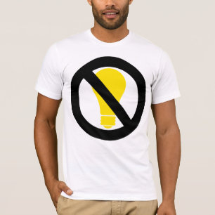 Camiseta ningunos bulbos incandescentes