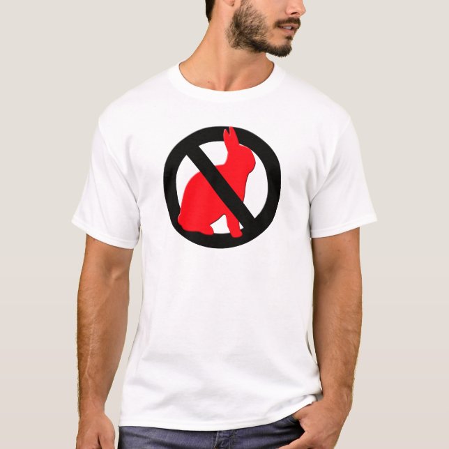 Camiseta Ningunos conejos permitidos (Anverso)