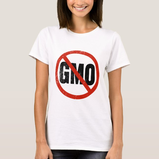 Camiseta NINGUNOS GMOs Anti-GMO (Anverso)