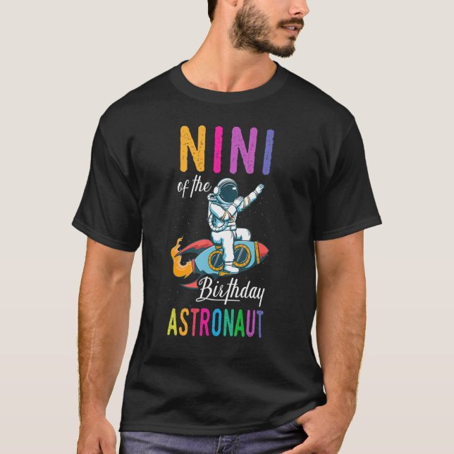 Camiseta Nini Del Astronauta De Cumpleaños Espacio Bday Fie (Anverso)