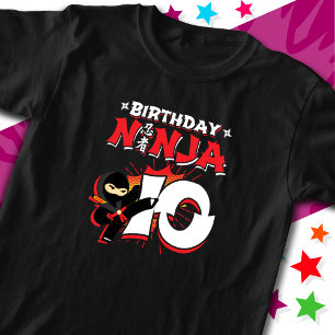Camiseta Ninja, 10 años, estilo de un libro de historietas 