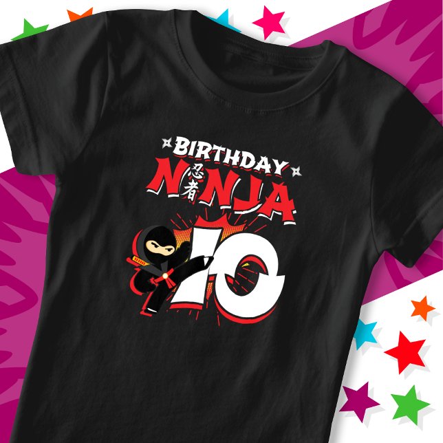 Camiseta Ninja, 10 años, estilo de un libro de historietas  (Subido por el creador)