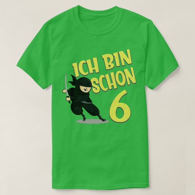 Camiseta Ninja 6 Kinder Geburtstag 6 Jahre (Diseño del anverso)