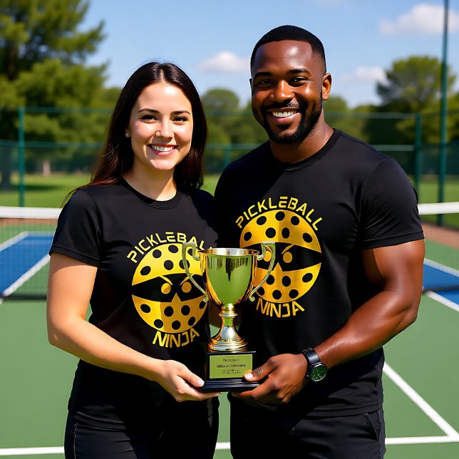 Camiseta Ninja amarillo (Yellow Pickleball Ninja T-Shirt)