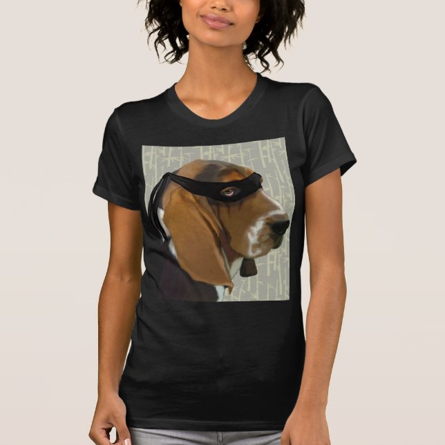 Camiseta Ninja Basset Hound Dog (Anverso)