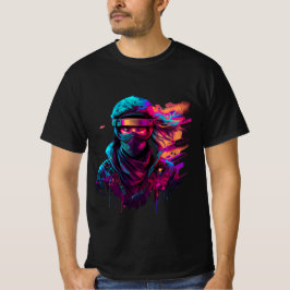 Camiseta ninja Bold 80's Retro Synthwave Graphic Tee