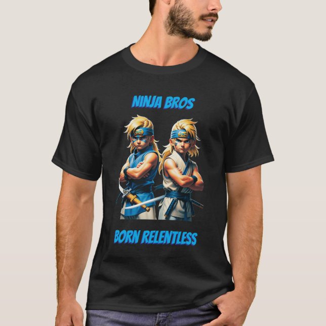 Camiseta Ninja Bros Nacidos Implacables Básico  (Anverso)