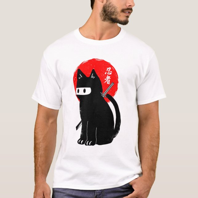 Camiseta Ninja cat (Anverso)