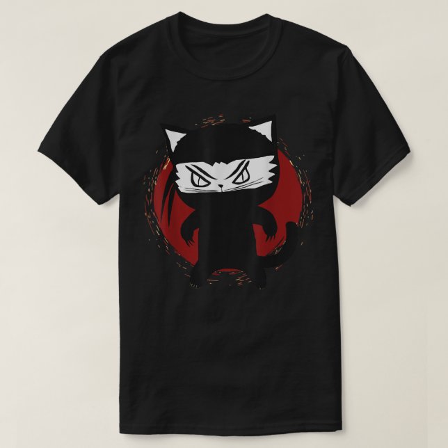 Camiseta Ninja Cat Night Kitty Shadow Kitten (Diseño del anverso)