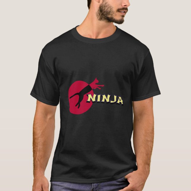 Camiseta Ninja Cat T-Shirt Top (Anverso)