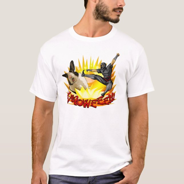 Camiseta Ninja contra conejito (Anverso)