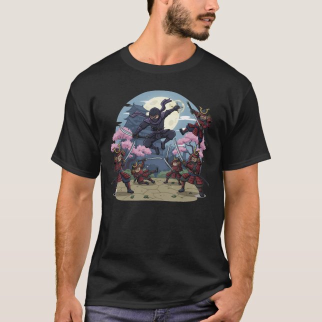 Camiseta Ninja contra Samurái (Anverso)