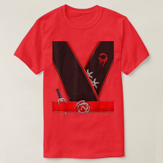 Camiseta Ninja Costume Halloween Niño Ninja Hombres Birthda (Diseño del anverso)