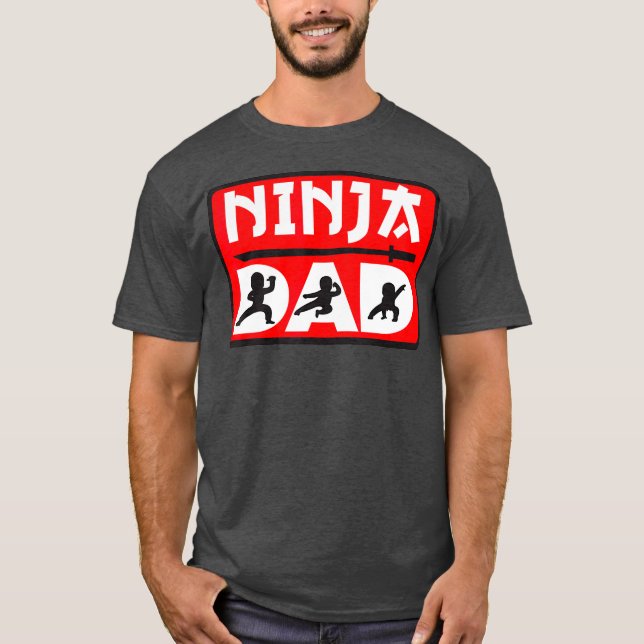 Camiseta Ninja Dad Familia Matanza Ninja Warrior Funny (Anverso)