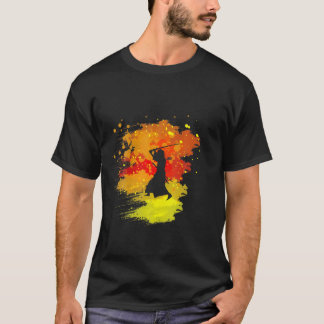 Camiseta Ninja De Fuego Con Katana De Japón Para Los Amante