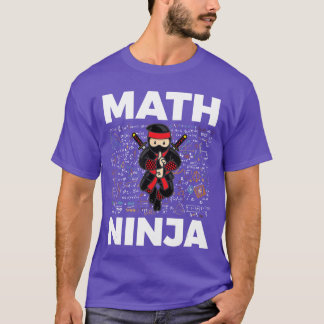 Camiseta Ninja de Matemáticas Divertido para Profesor de Ma