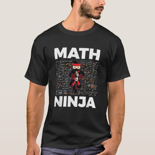 Camiseta Ninja de Matemáticas Divertido para Profesor de Ma (Anverso)