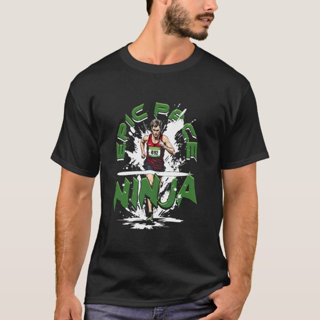 Camiseta Ninja de ritmo épico corredor de maratón (Anverso)