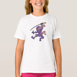 Camiseta Ninja de salto púrpura adaptable