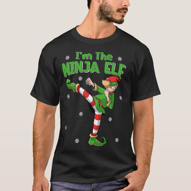 Camiseta Ninja Elf Karate Taekwondo Artes Marciales Mma Chr (Anverso)