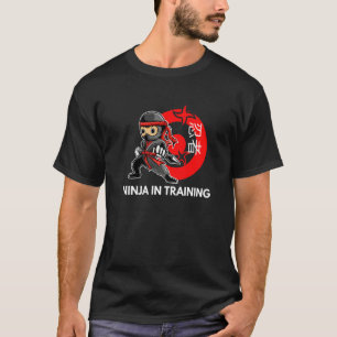 Camiseta Ninja En Entrenamiento Para Niños Guerrero Japonés