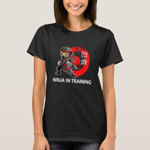 Camiseta Ninja En Entrenamiento Para Niños Guerrero Japonés
