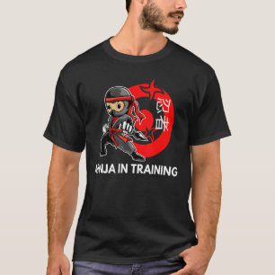 Camiseta Ninja En Entrenamiento Para Niños Guerrero Japonés