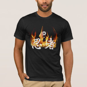 Camiseta Ninja en fuego