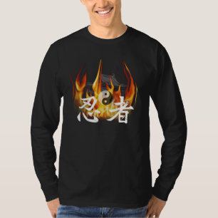 Camiseta Ninja en fuego