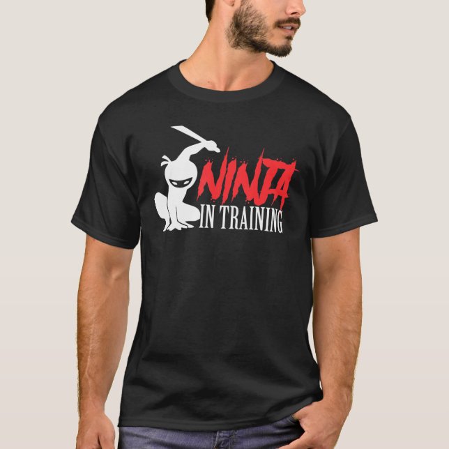 Camiseta Ninja En La Formación De Funny Ninja Bday Para Hom (Anverso)