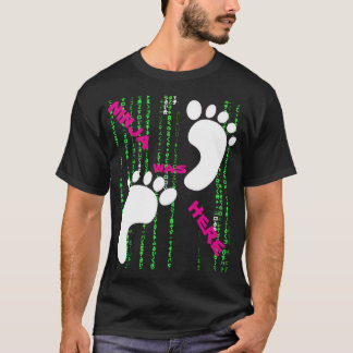 CAMISETA NINJA ESTUVO AQUÍ 1X001 MATRIZ ROJA NEGRA POR SAMU
