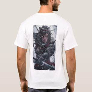 Camiseta Niñja fuerte Chica con dientes de tigre contra cam