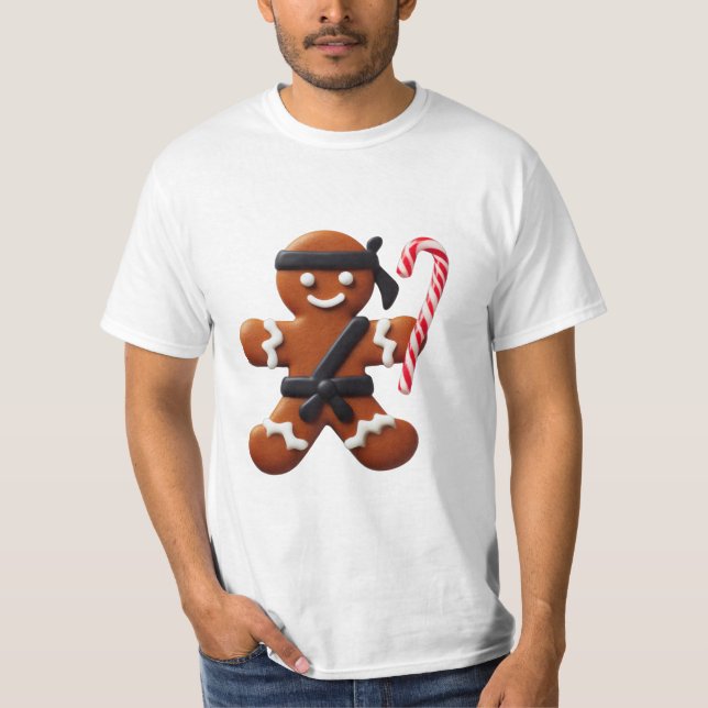Camiseta Ninja Gingerbread Hombre Cookie Candy Espada De Ca (Anverso)