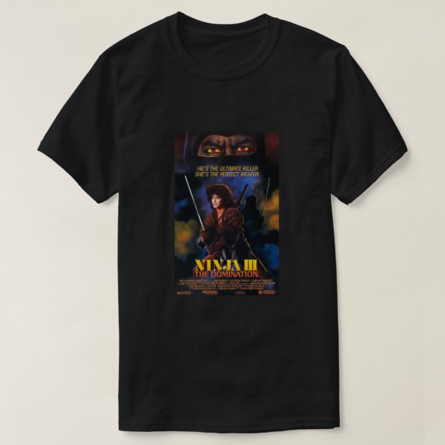 Camiseta Ninja III El Poster de cine de época dominante en  (Diseño del anverso)