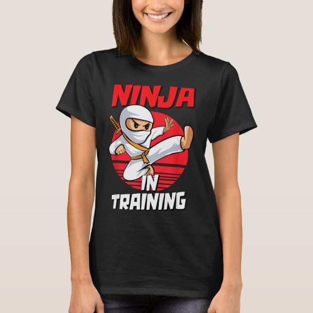 Camiseta Ninja In Training Costume Party Warrior Boys Girls (Anverso)