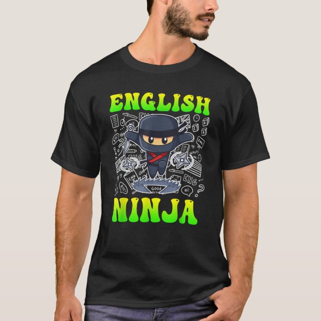 Camiseta ninja inglés Soy profesor de inglés (Anverso)