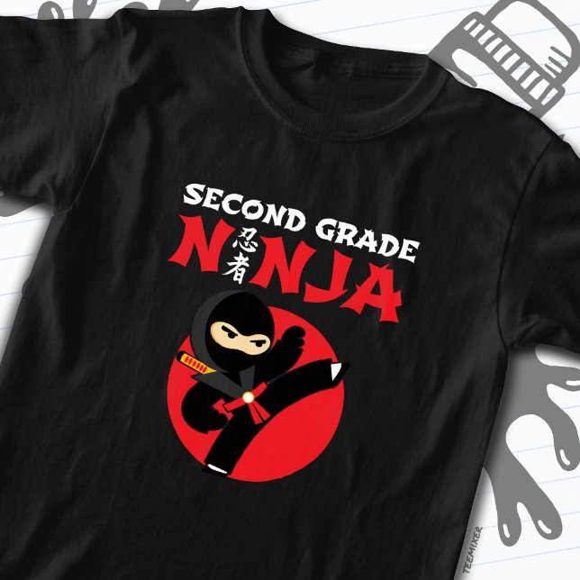 Camiseta Ninja Kick de 2º Grado De Regreso A La Escuela (Subido por el creador)