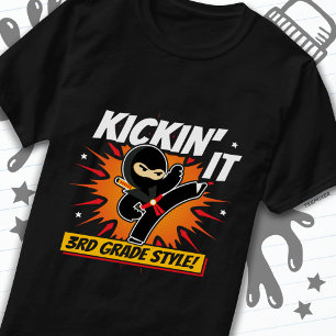 Camiseta Ninja Kick de 3er grado vuelve a la escuela