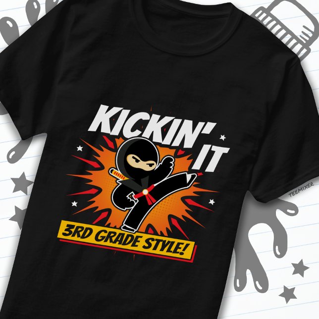 Camiseta Ninja Kick de 3er grado vuelve a la escuela (Subido por el creador)