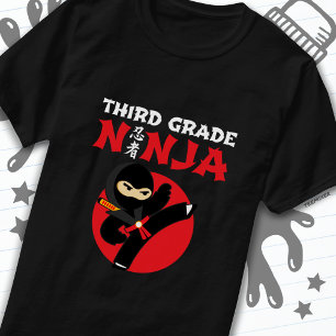 Camiseta Ninja Kick de 3er grado vuelve a la escuela