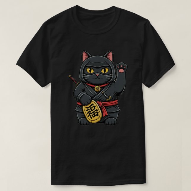 Camiseta Ninja Maneki Neko  (Diseño del anverso)