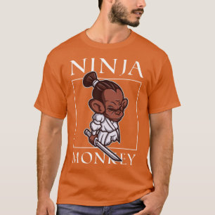 Camiseta Ninja Monkey Funny Ninja Guerrero Shinobi