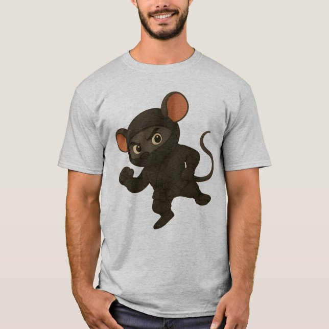 Camiseta Ninja Mouse | Funny Personalizado Martial (Anverso)