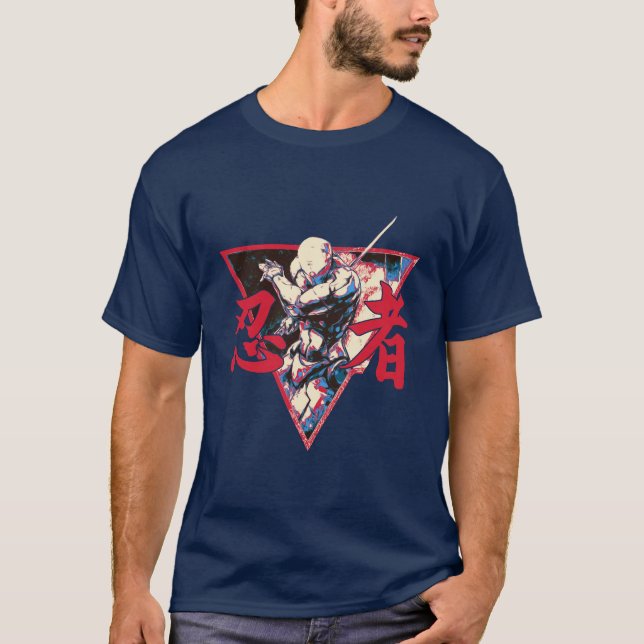 Camiseta Ninja Neon Shadow - Arte guerrero japonés dinámico (Anverso)